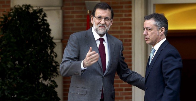 Mariano Rajoy e Íñigo Urkullu en La Moncloa. EFE / J. M. Espinosa/Archivo