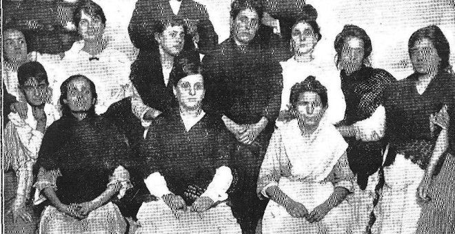 Mujeres en la revolución de Málaga, 1918.