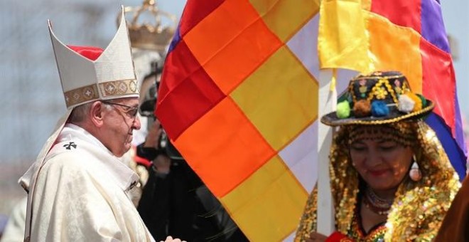 El papa Francisco en su visita a Perú. REUTERS