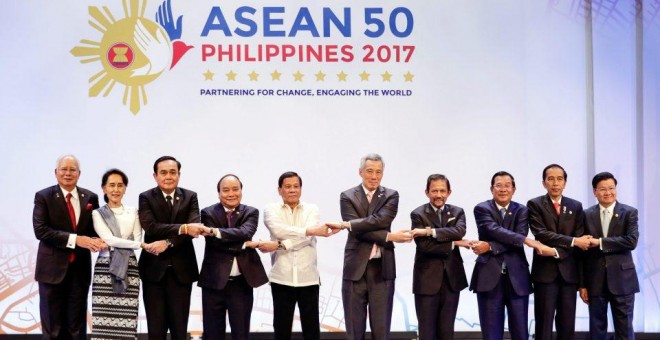 Líderes en la cumbre Asean 50 en Manila, 2017. REUTERS