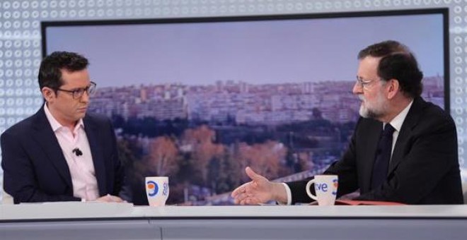 El presidente del Gobierno, Mariano Rajoy, en el programa 'Los Desayunos' de TVE. MONCLOA
