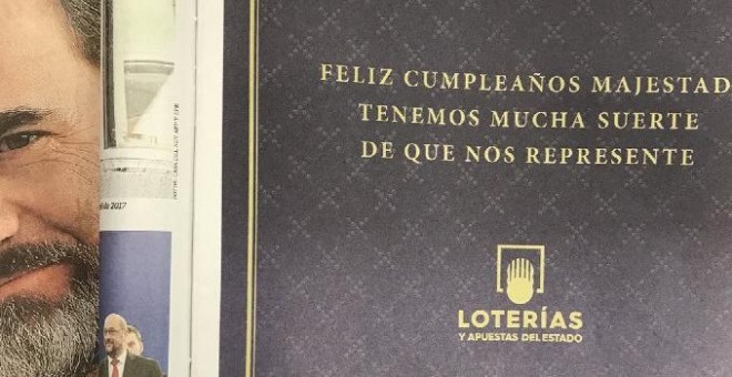 Publicidad institucional de Loterías en ABC con motivo del 50 cumpleaños de Felipe VI.