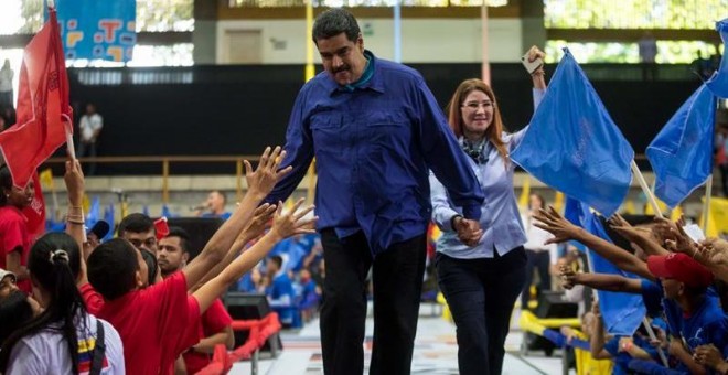 El presidente de Venezuela, Nicolás Maduro, durante un acto político en Caracas. - EFE