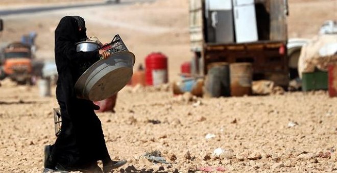 Mujeres desplazadas en Siria. REUTERS/ERIK DE CASTRO