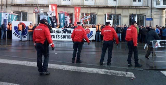 La protesta de los ertzainas. | EP