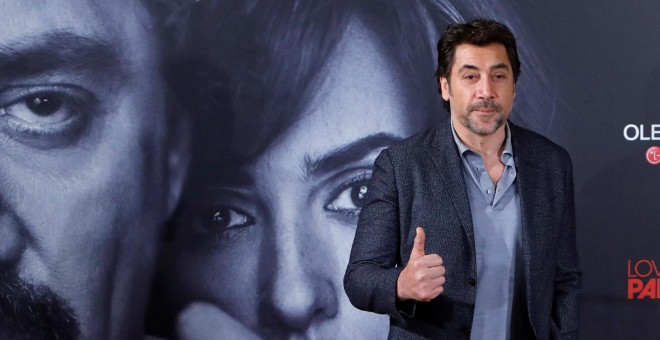 El actor Javier Bardem, durante la presentación en Madrid de la película 'Loving Pablo'.- EFE