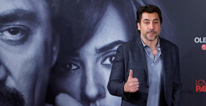 El actor Javier Bardem, durante la presentación en Madrid de la película 'Loving Pablo'.- EFE