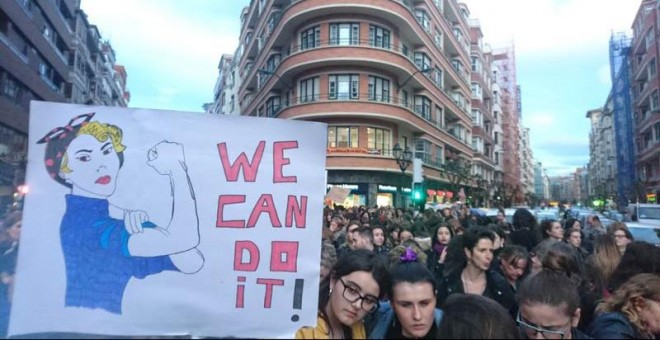 Imagen de la manifestación de Bilbao. | D.A.