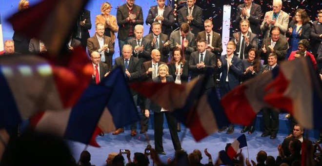 Marine Le Pen durante el Congreso Nacional del Frente Nacional.- EFE