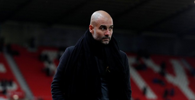 El entrenador del Manchester City, Pep Guardiola.- REUTERS