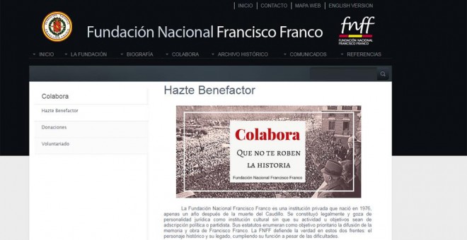 La Fundación Franco se jacta de disfrutar de 'ventajas fiscales' por su carácter 'docente'.