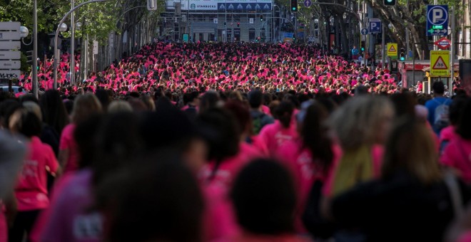 Salida en la XV edición de la Carrera de la Mujer que se ha disputado por las calles de la capital. EFE/Santi Donaire