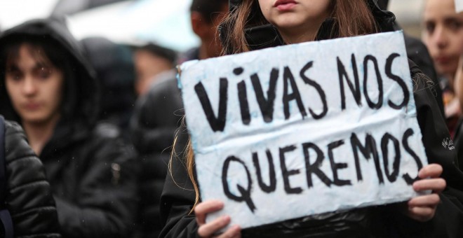 Foto de archivo de una manifestación contra la violencia machista. -  EFE