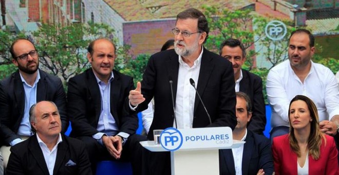 Mariano Rajoy, en Jerez de la Frontera. / EFE