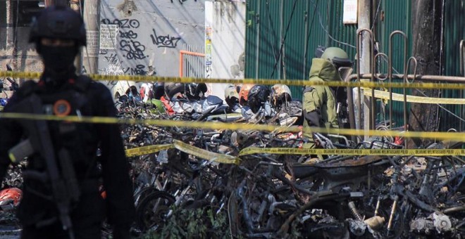 Atentado contra una iglesia de Surabaya, en Indonesia. / EFE