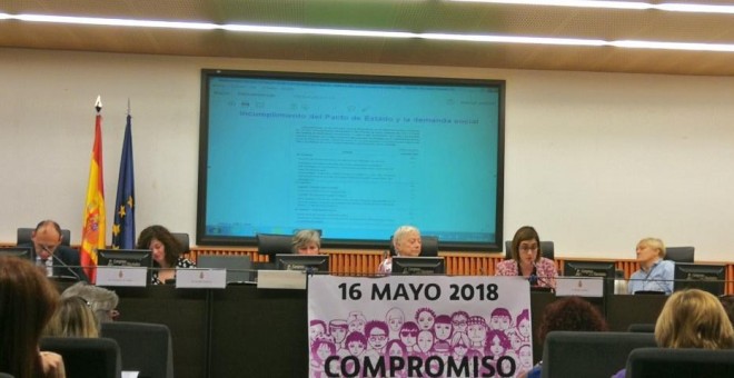 Jornadas Informativas en el Congreso sobre los Presupuestos Generales del Estado organizadas por la 'Plataforma Impacto de Género Ya' / Público