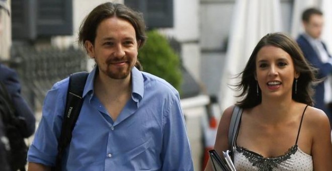 Pablo Iglesias junto a Irene Montero, en una imagen de archivo.- EFE