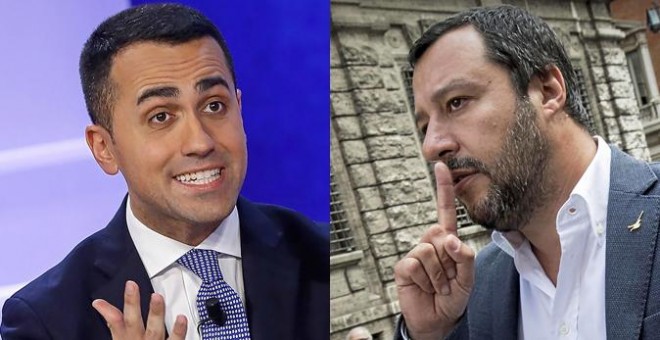 Luigi di Maio, líder del Movimiento 5 Estrellas, y Matteo Salvini, líder la La Liga - EFE