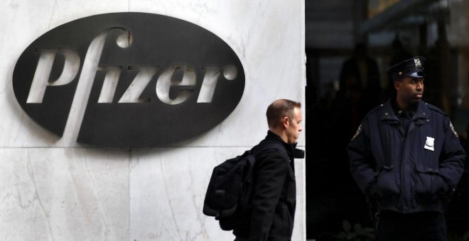 Oficina de la farmacéutica Pfizer en Nueva York. / ADAM HUNGER (REUTERS)