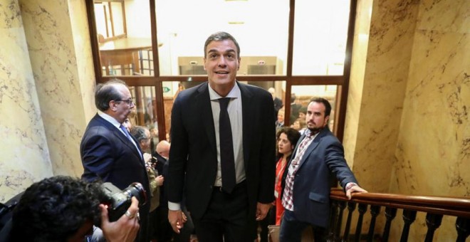 Pedro Sánchez, este viernes en el Congreso. REUTERS/Sergio Pérez