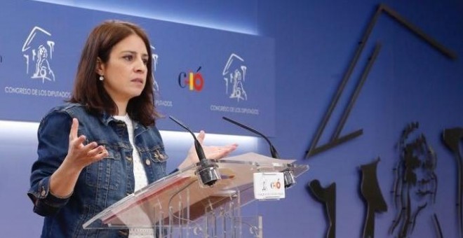 La portavoz del Grupo Socialista en el Congreso, Adriana Lastra. / Europa Press