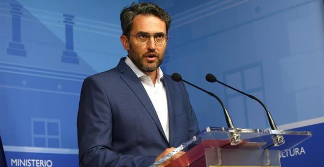 13/06/2018.- El ministro de Cultura, Máxim Huerta, anuncia su dimisión durante su comparecencia esta tarde en la sede del ministerio, tras conocerse que defraudó a Hacienda 218.000 euros y que ha debido abonar por ello 366.000 euros. El ministro ha sido t