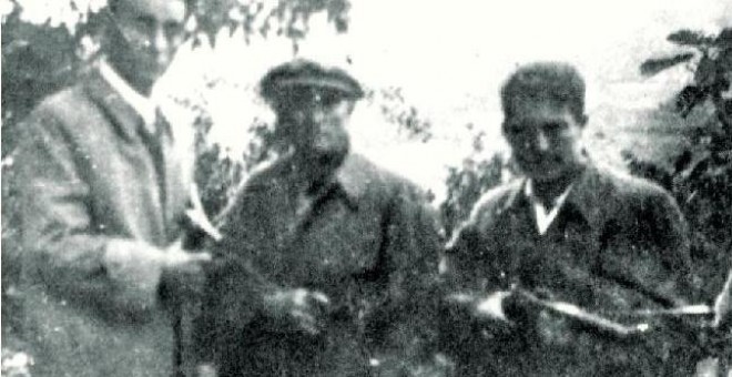 Los guerrilleros Neira, Gardarríos y Trancas.