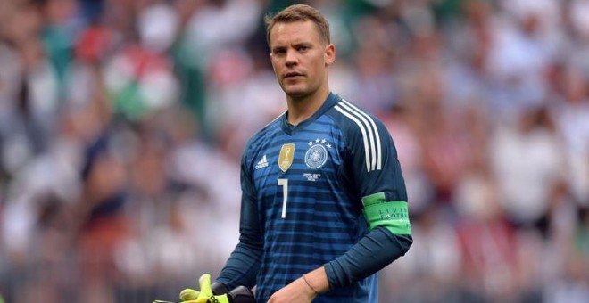 17/06/2018.- El portero de Alemania Manuel Neuer durante el encuentro frente a México. EFE/EPA/Peter Powell