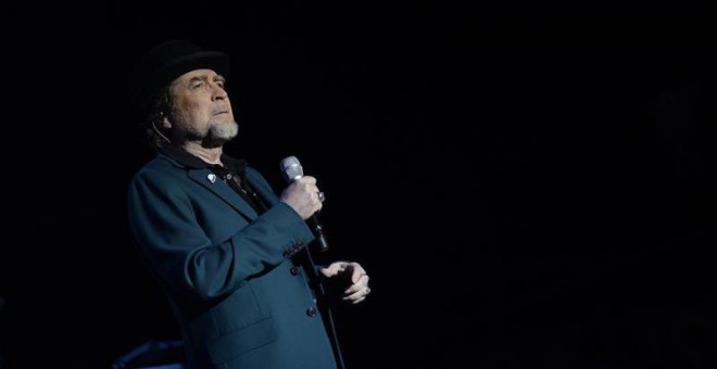 Joaquín Sabina durante su últimos concierto en Madrid. (VÍCTOR LERENA | EFE)