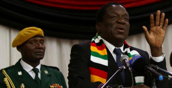 El presidente de Zimbabue, Emmerson Mnangagwa, hace unas semanas en Harare. REUTERS/Philimon Bulawayo