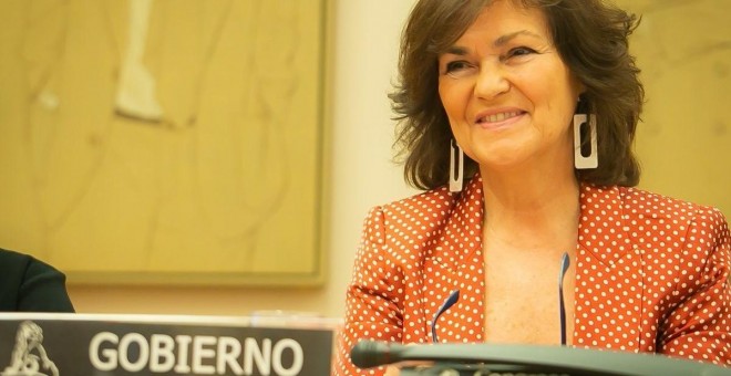 La ministra Carmen Calvo./Congreso
