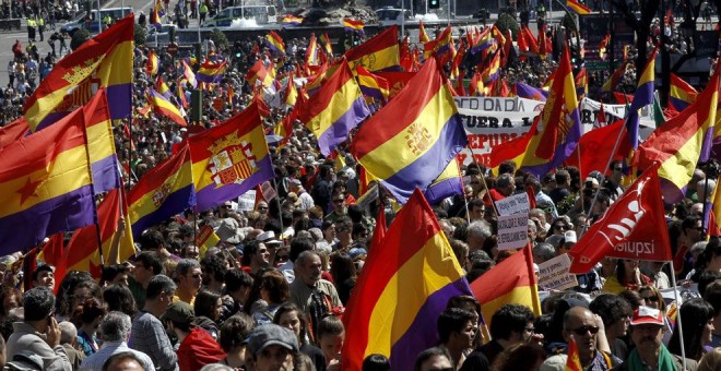 Manifestación a favor de la República en la plaza de Cibeles de Madrid. EFE/Archivo