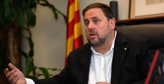El vicepresident de la Generalitat hasta la probación del 155, Oriol Junqueras, que actualmente se encuentra en prisión provisional sin fianza.- AFP