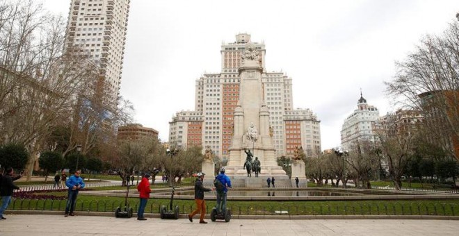 La plaza de España de Madrid. EFE