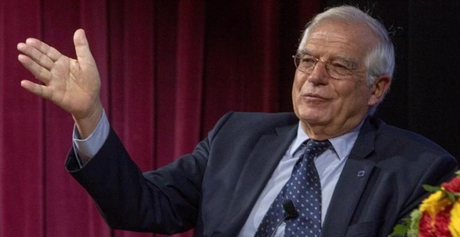 20/09/2018.- El ministro español de Asuntos Exteriores, Josep Borrell, participa durante una conferencia sobre 'Europa y el Estado del Reino de España: retos actuales y promesas futuras' hoy, jueves 20 de Septiembre de 2018, en la Universidad de Nueva Yor