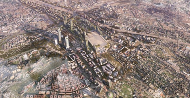 Imagen del proyecto Madrid Nuevo Norte, la nueva denominación de la Operación Chamartín. AYUNTAMIENTO DE MADRID