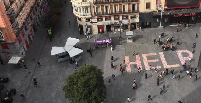 Una llamada contra la prostitución y la trata de mujeres en Madrid. / TWITTER FRAVM