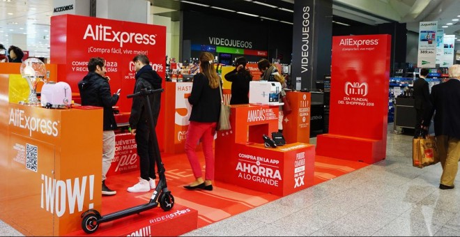 La ‘pop up’ de AliExpress, en la tienda de El Corte Inglés de Sanchinarro, en Madrid.