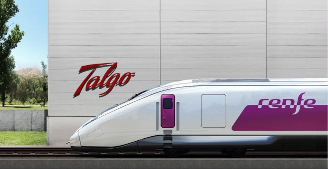 Modelo de tren AVE 'Avril' en una factoría de Talgo. E.P.