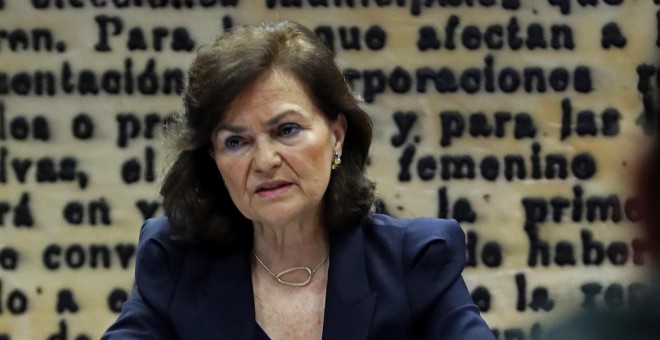La vicepresidenta del Gobierno y ministra de Igualdad, Carmen Calvo - EFE/J.J. Guillen