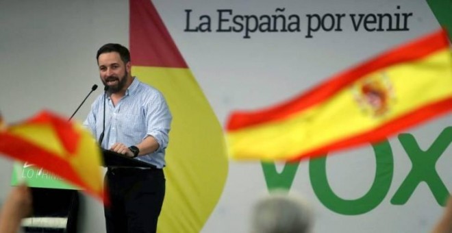 Santiago Abascal durante un acto de Vox.-EFE