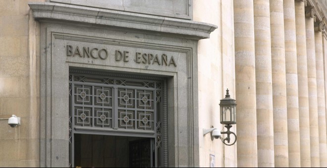 Fachada de la sede del Banco de España en Zaragoza.