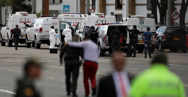 Lugar de los hechos momentos después de la explosión. | Luisa González / Reuters