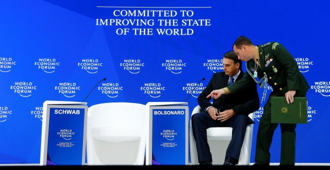 El presidenter de Brazil, Jair Bolsonaro, en su participación en el Foro Económico Mundial, en Davos (Suiza). REUTERS/Arnd Wiegmann
