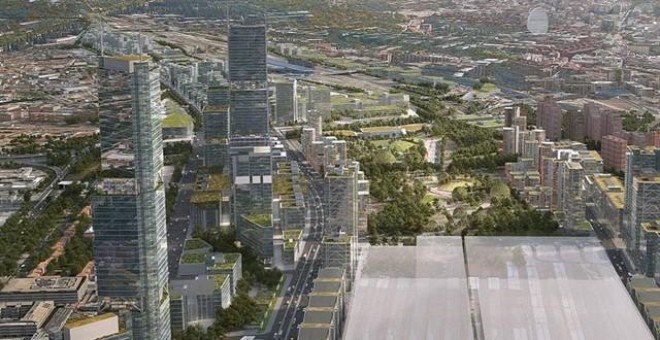 Imagen del diseño del proyecto urbanístico Madrid Nuevo Norte. E.P.
