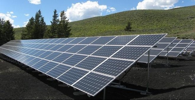 Paneles de energía fotovoltaica.
