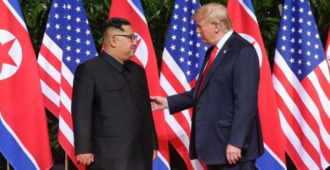 El líder norcoreano, Kim Jong-un, y el Presidente de EEUU, Donald Trump | EFE