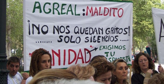 Una manifestación contra Agreal.