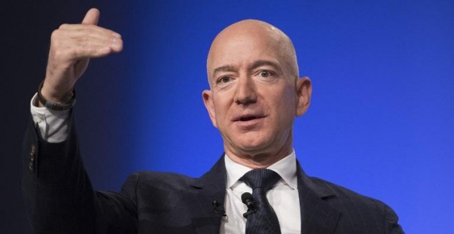 Foto de archivo del fundador de Amazon, Jeff Bezos, tomada el 19 de septiembre de 2018 | AFP/Jim Watson