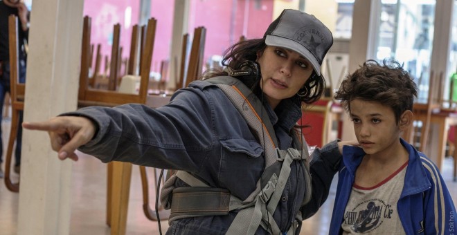 Nadine Labaki durante el rodaje.